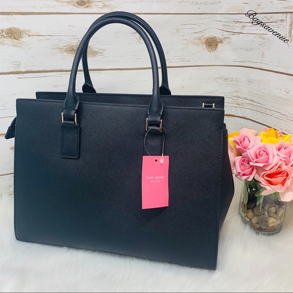 Kate spade large satchel Cameron black crossbody - Picture 3 of 8